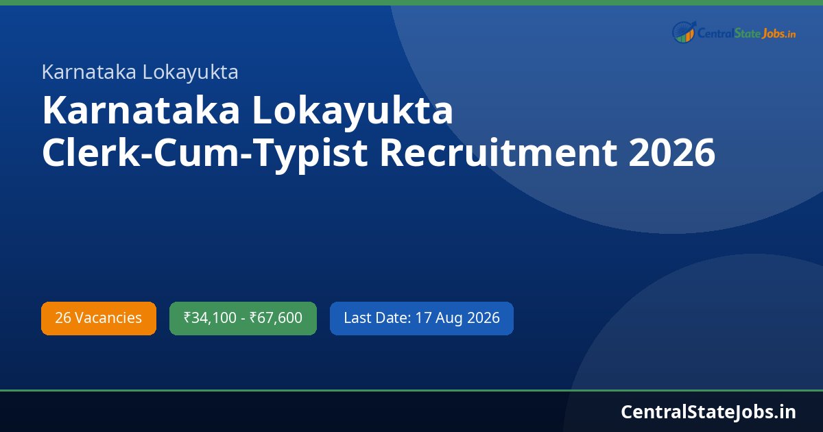 Karnataka Lokayukta Clerk-Cum-Typist Recruitment 2026