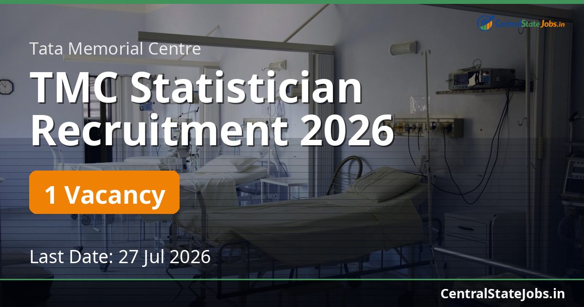 TMC Statistician Recruitment 2026