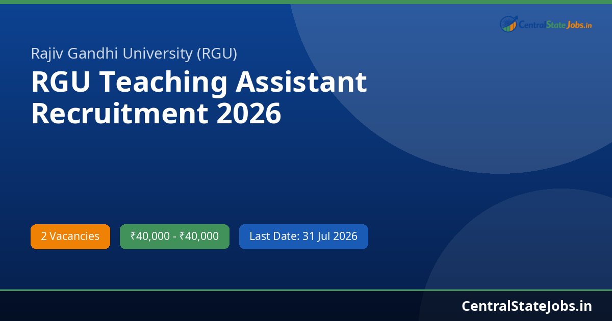 RGU Teaching Assistant Recruitment 2026