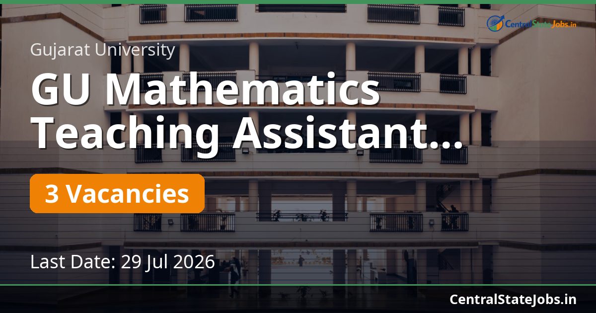 GU Mathematics Teaching Assistant Recruitment 2026