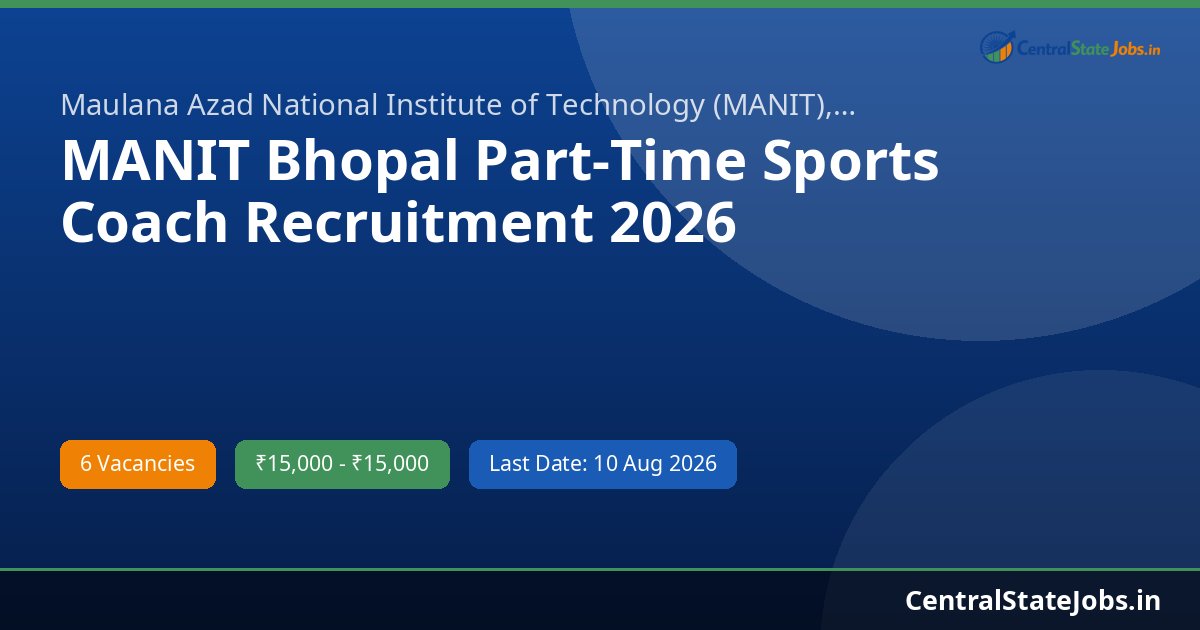 MANIT Bhopal Part-Time Sports Coach Recruitment 2026