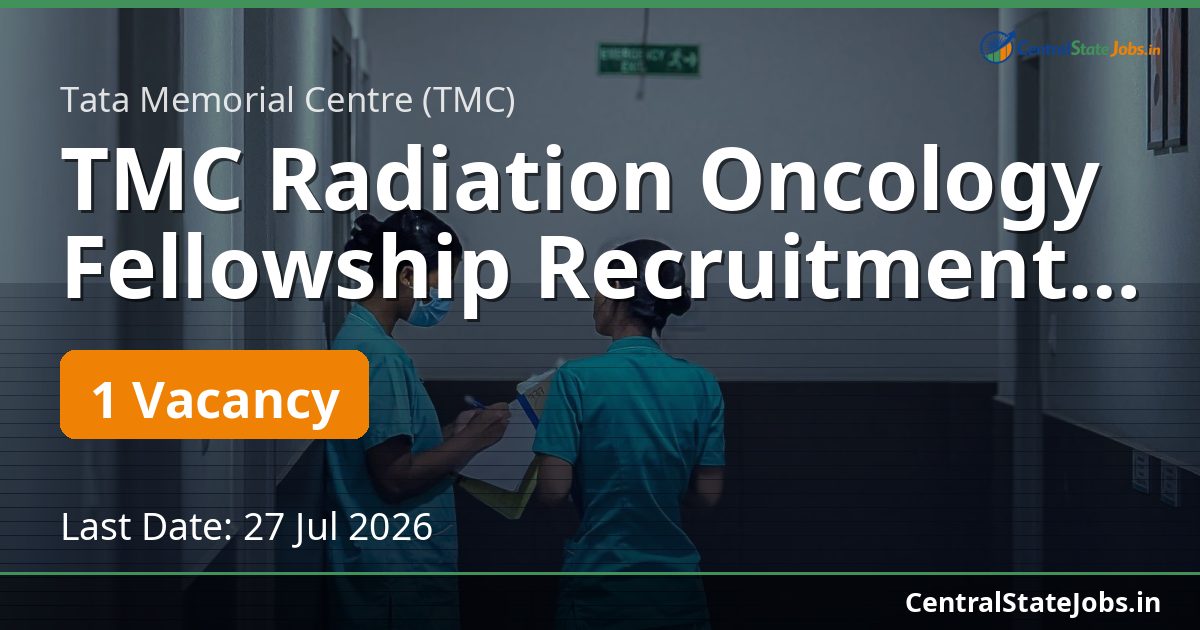 TMC Radiation Oncology Fellowship Recruitment 2026