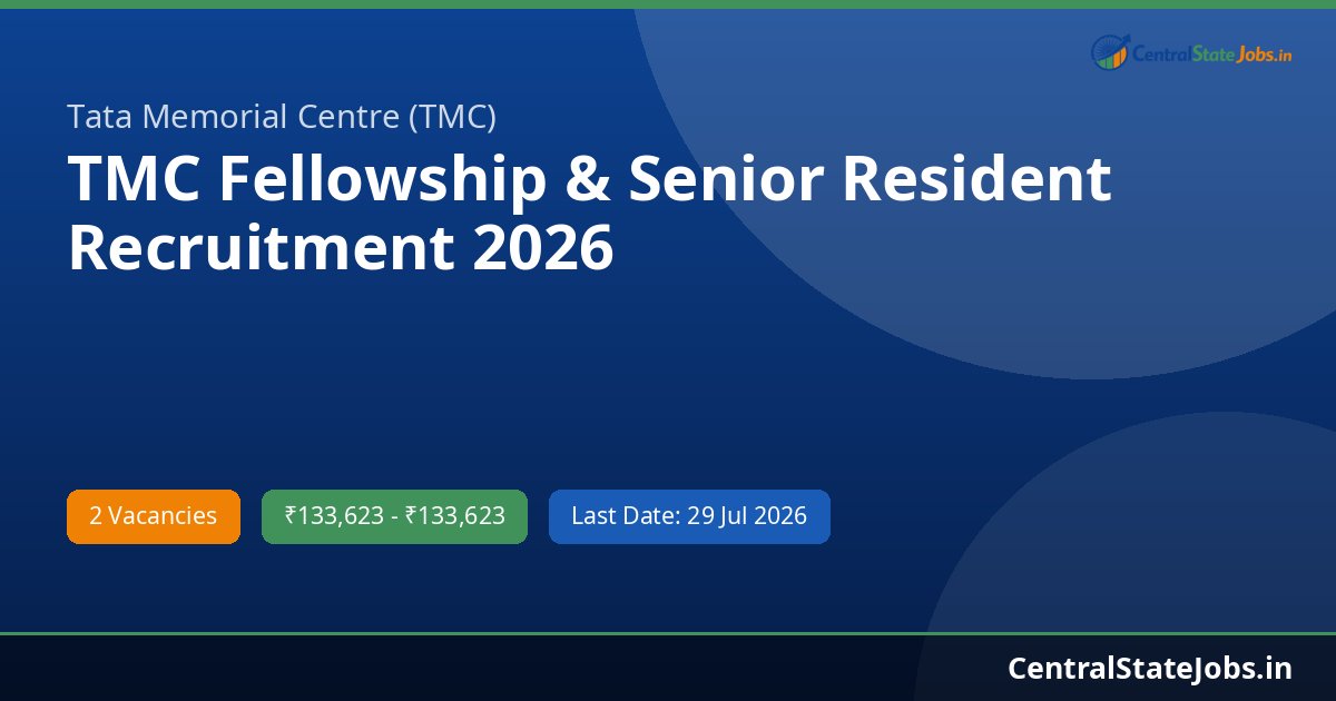 TMC Fellowship & Senior Resident Recruitment 2026