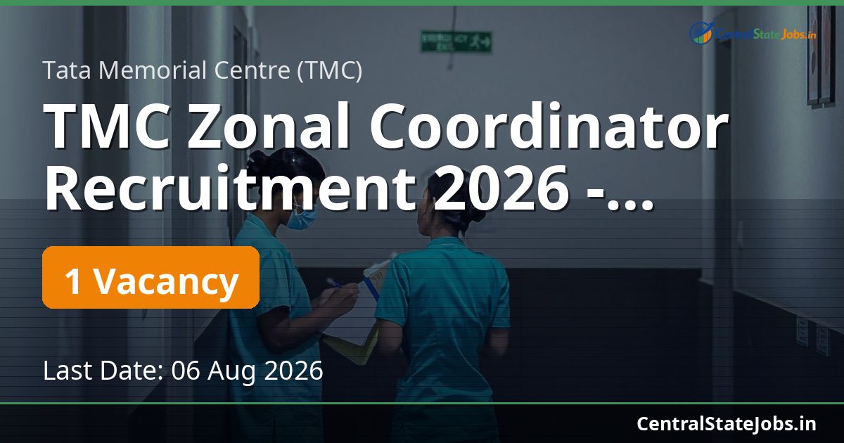 TMC Zonal Coordinator Recruitment 2026 - Odisha