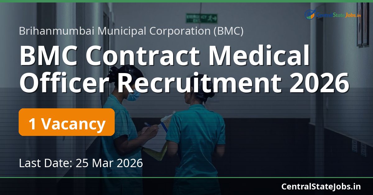 BMC Contract Medical Officer Recruitment 2026