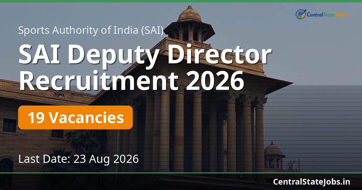 SAI Deputy Director Recruitment 2026