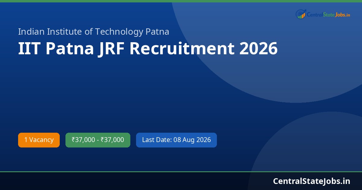 IIT Patna JRF Recruitment 2026