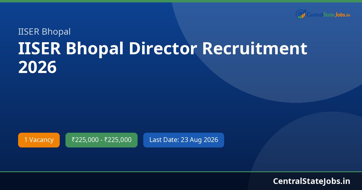 IISER Bhopal Director Recruitment 2026