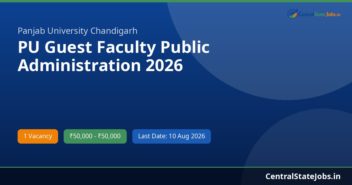 PU Guest Faculty Public Administration 2026