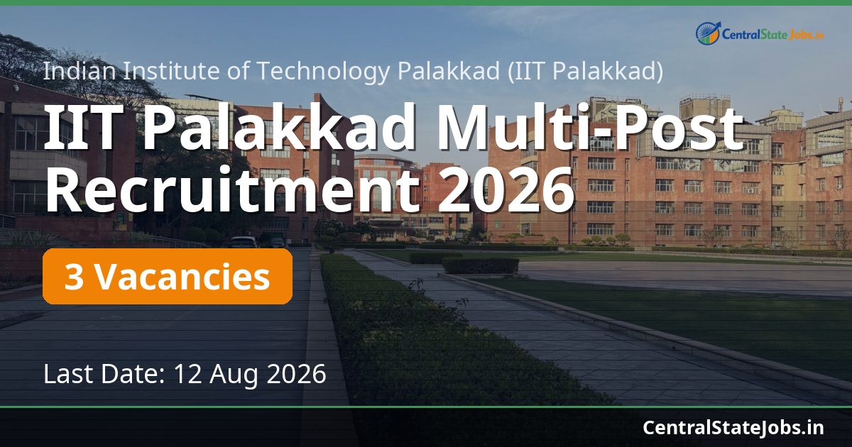 IIT Palakkad Multi-Post Recruitment 2026