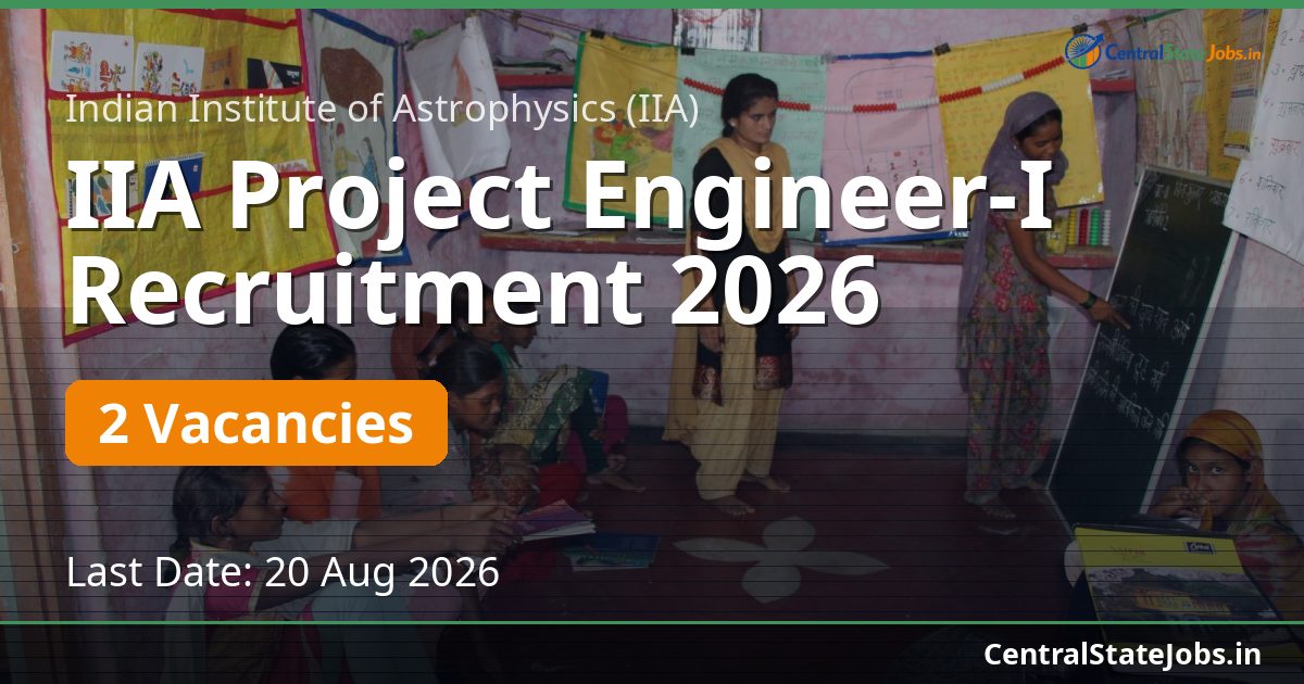 IIA Project Engineer-I Recruitment 2026