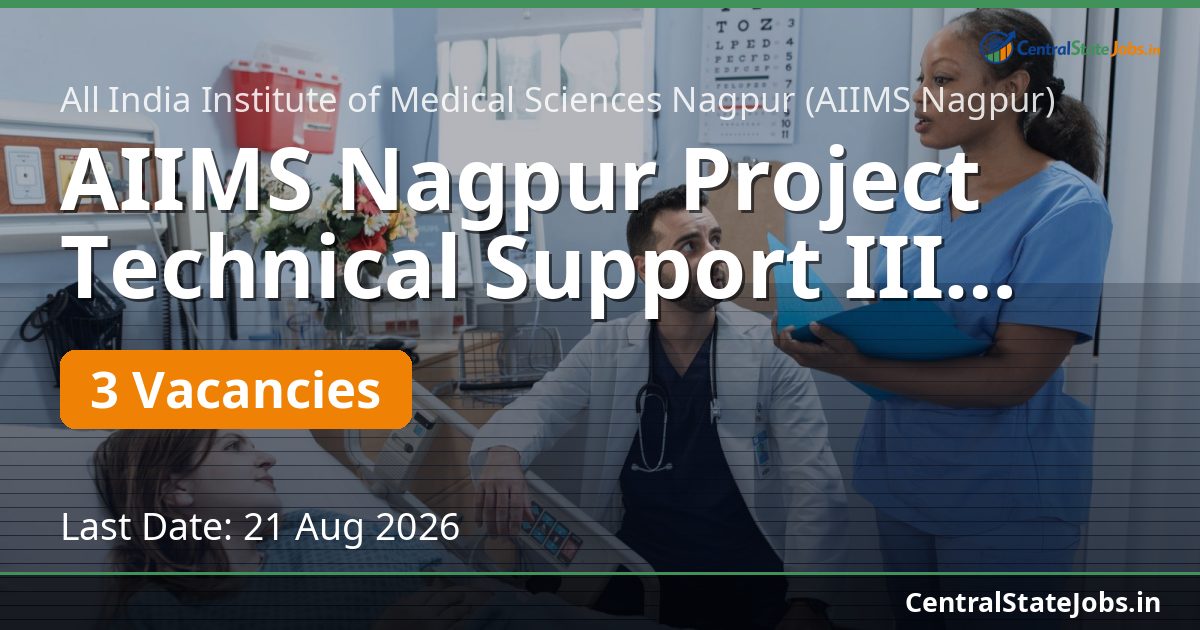 AIIMS Nagpur Project Technical Support III Recruitment 2026