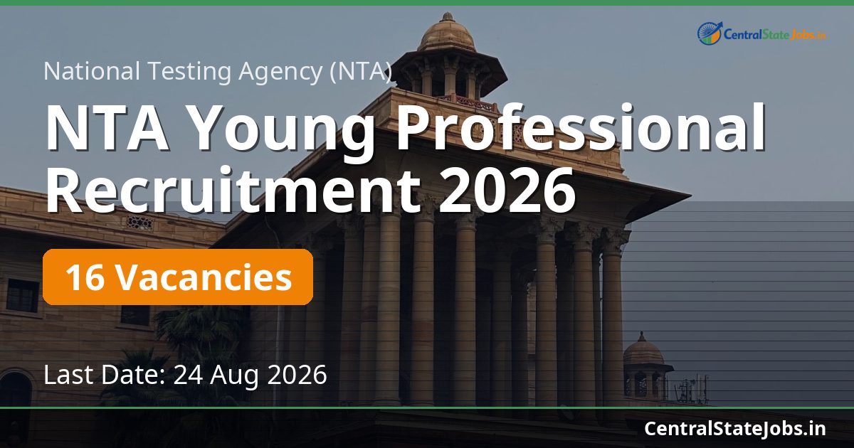 NTA Young Professional Recruitment 2026
