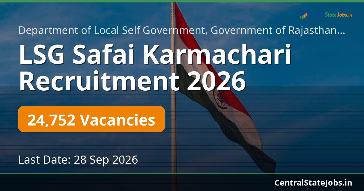 LSG Safai Karmachari Recruitment 2026 — 24752 Vacancies