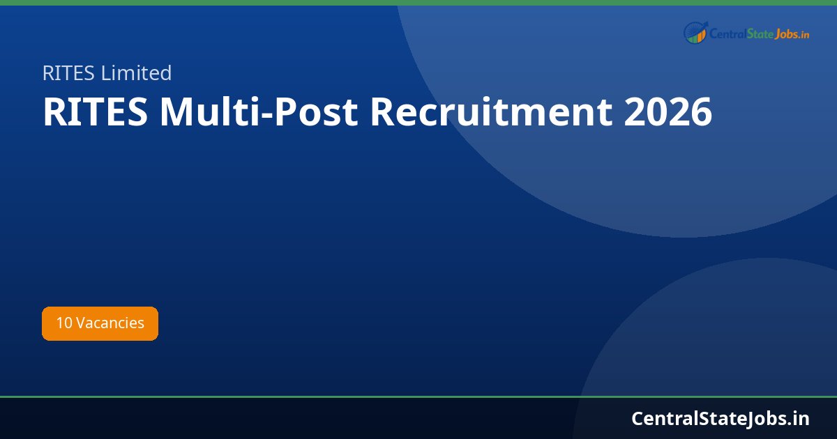 RITES Multi-Post Recruitment 2026