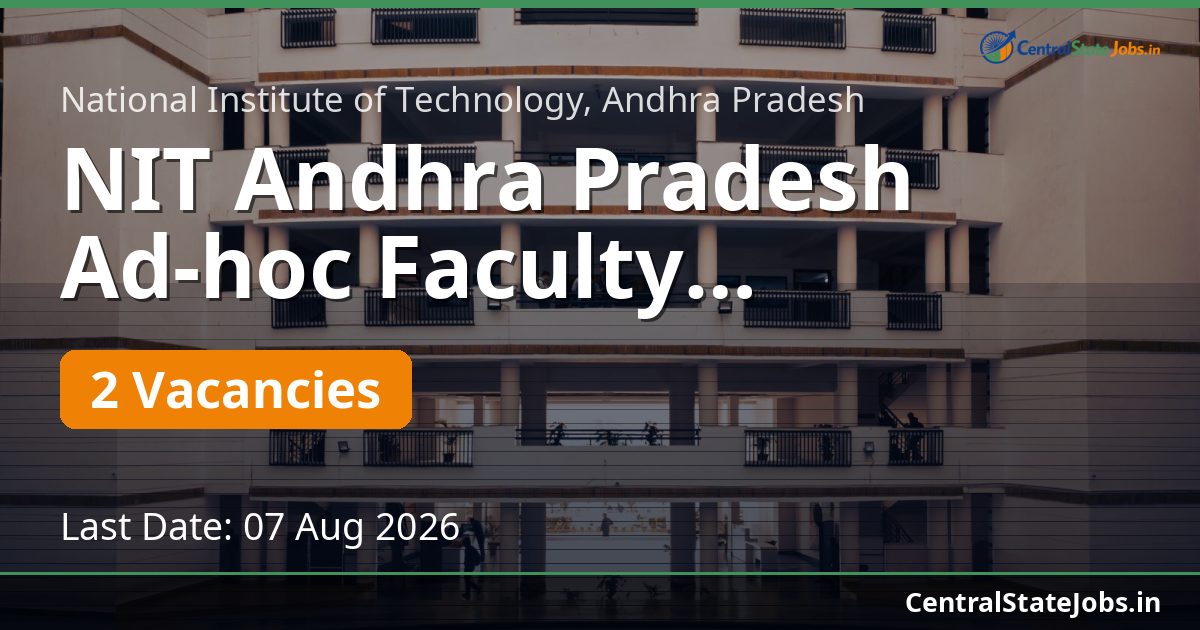 NIT Andhra Pradesh Ad-hoc Faculty Recruitment 2026