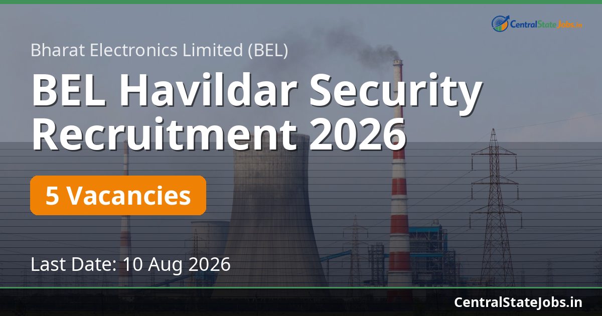 BEL Havildar Security Recruitment 2026