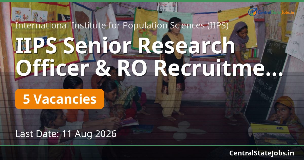 IIPS Senior Research Officer & RO Recruitment 2026