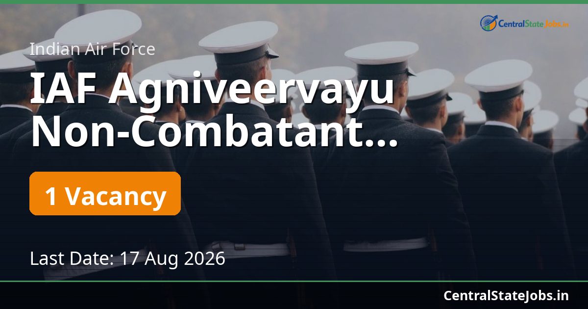IAF Agniveervayu Non-Combatant Recruitment 2026