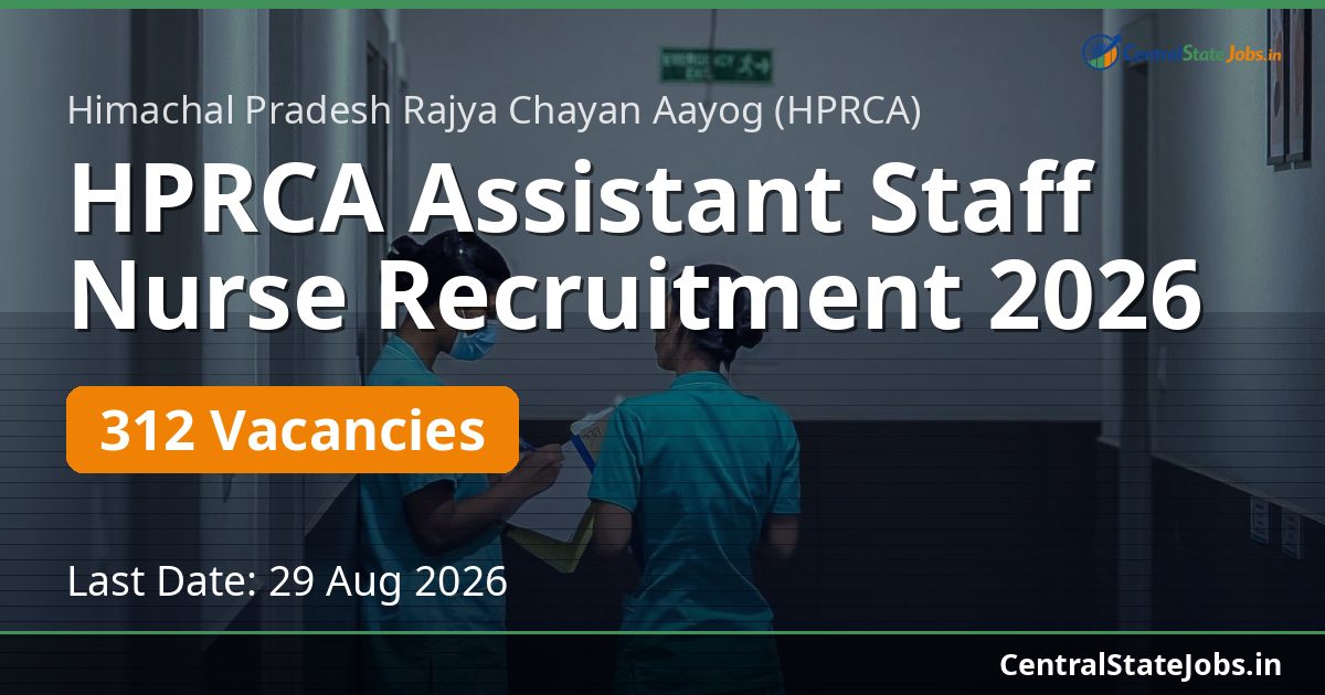 HPRCA Assistant Staff Nurse Recruitment 2026 — 312 Vacancies