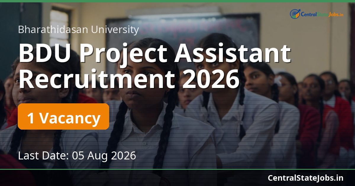 BDU Project Assistant Recruitment 2026