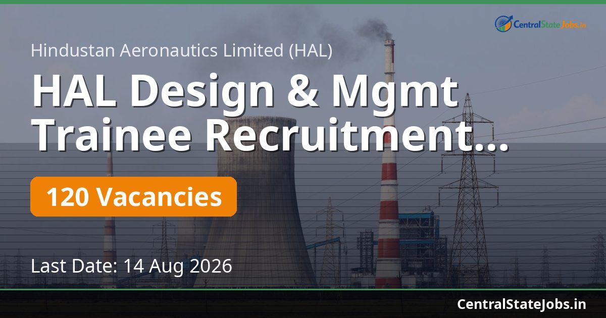 HAL Design & Mgmt Trainee Recruitment 2026 — 120 Vacancies