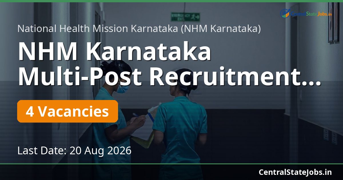 NHM Karnataka Multi-Post Recruitment 2026