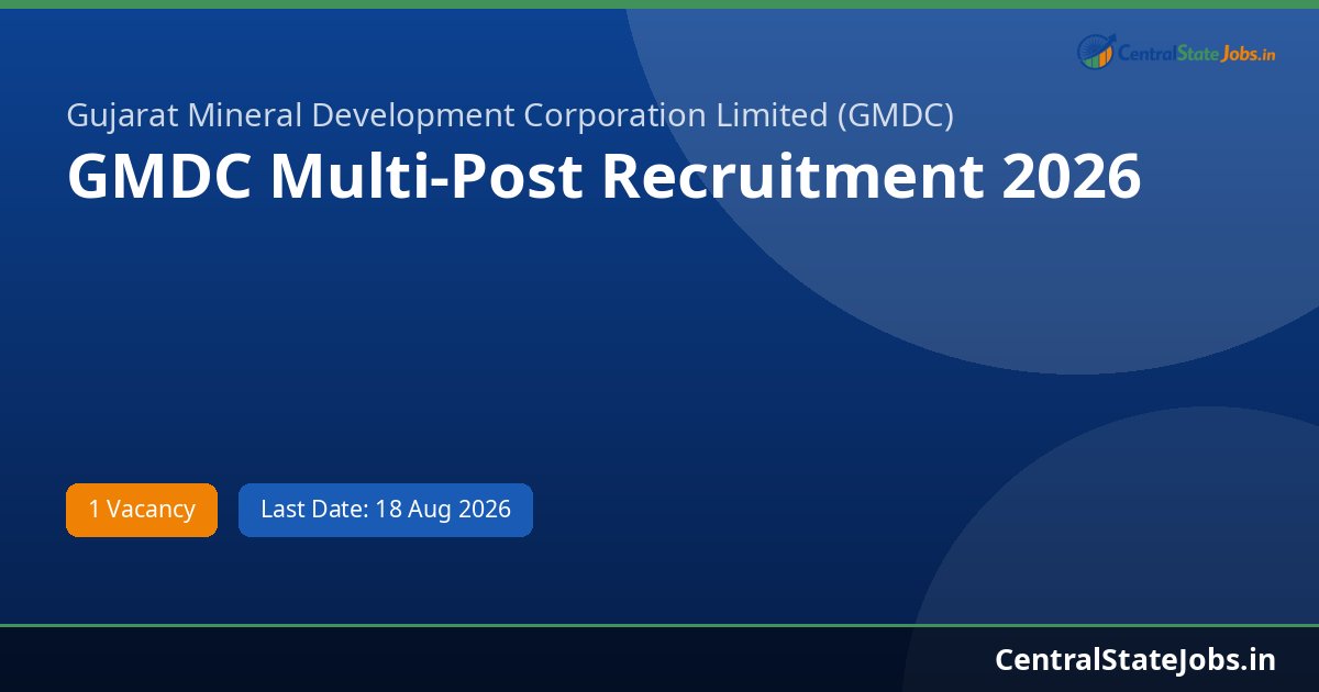 GMDC Multi-Post Recruitment 2026