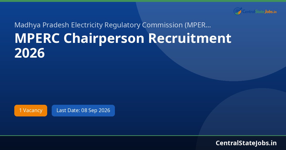 MPERC Chairperson Recruitment 2026