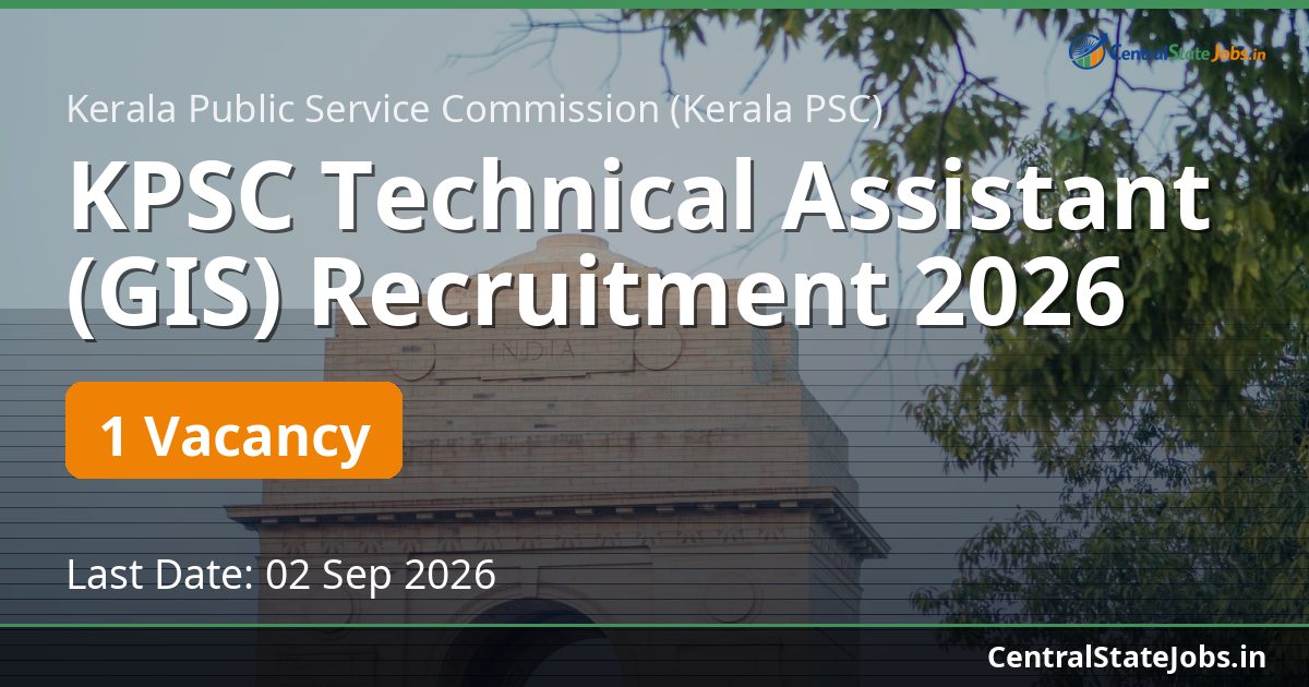 KPSC Technical Assistant (GIS) Recruitment 2026