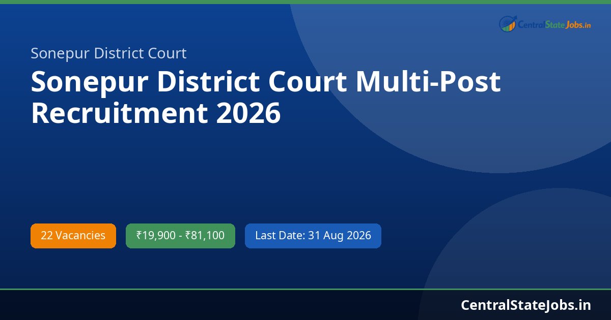 Sonepur District Court Multi-Post Recruitment 2026