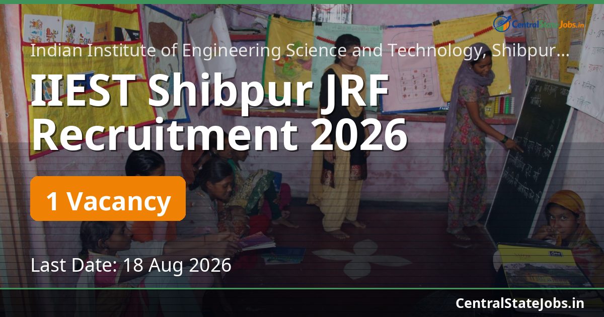 IIEST Shibpur JRF Recruitment 2026