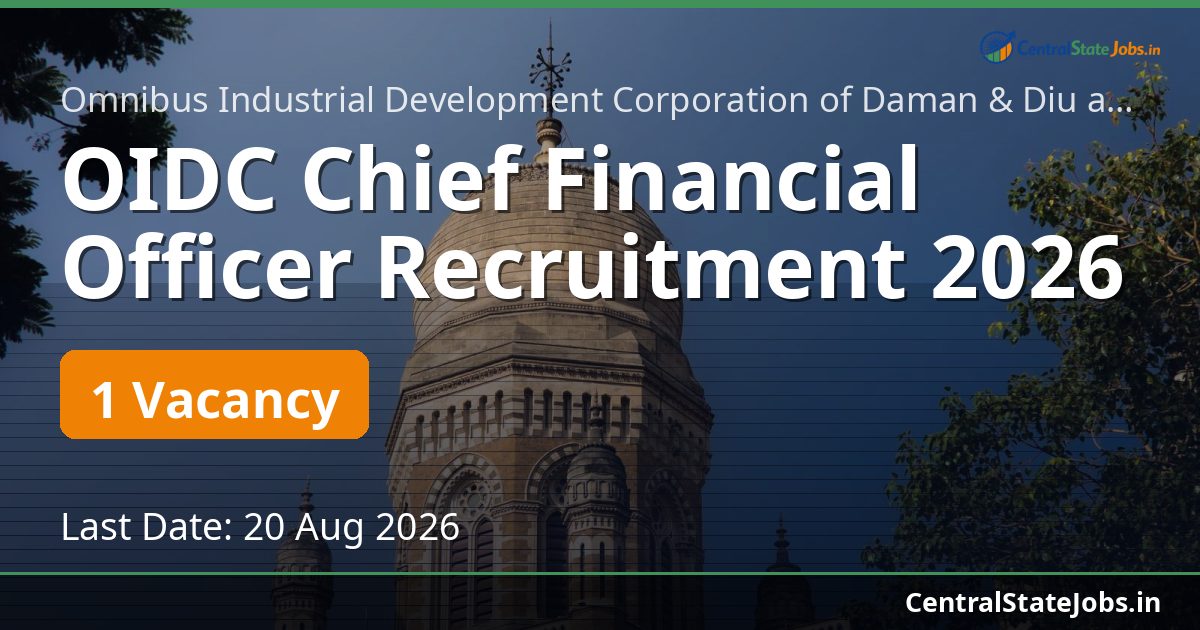 OIDC Chief Financial Officer Recruitment 2026