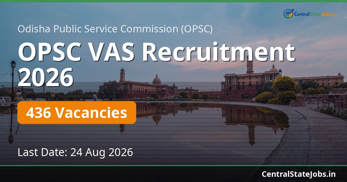 OPSC VAS Recruitment 2026 — 436 Vacancies