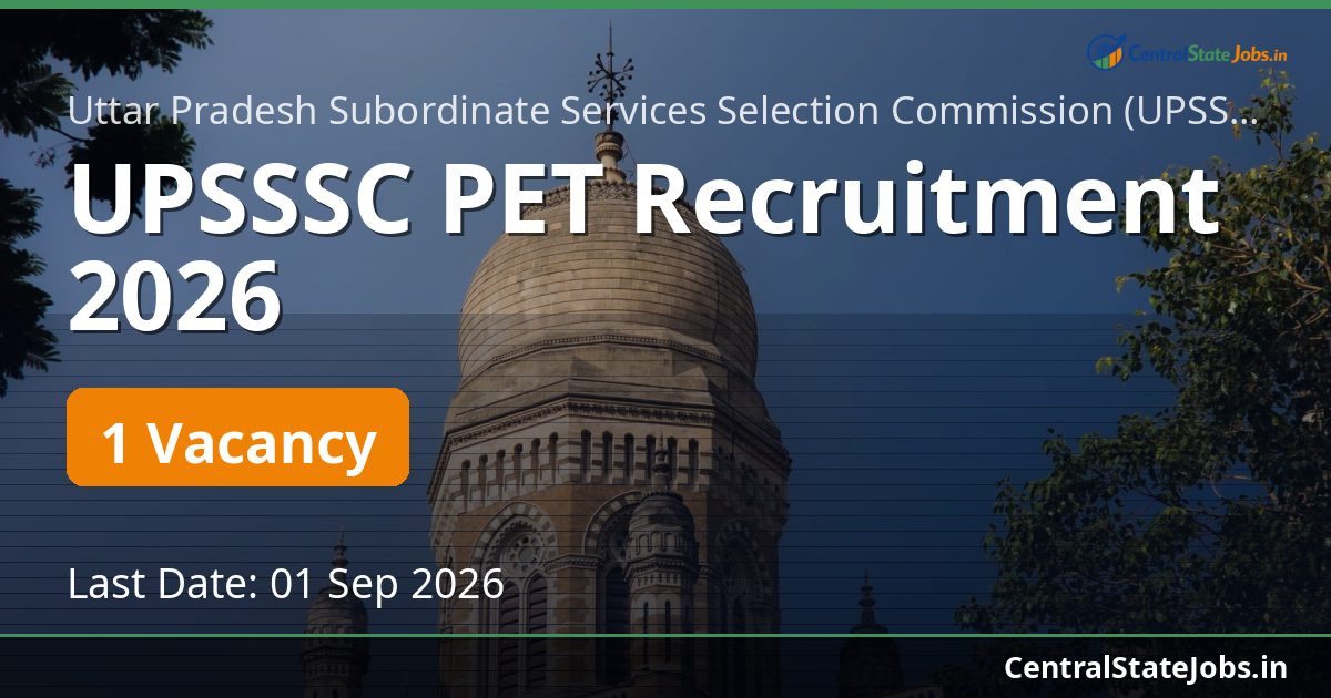 UPSSSC PET Recruitment 2026