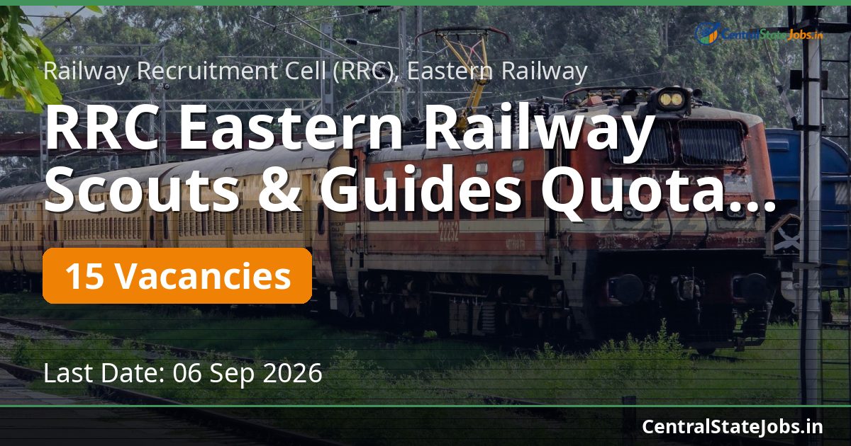RRC Eastern Railway Scouts & Guides Quota Recruitment 2026