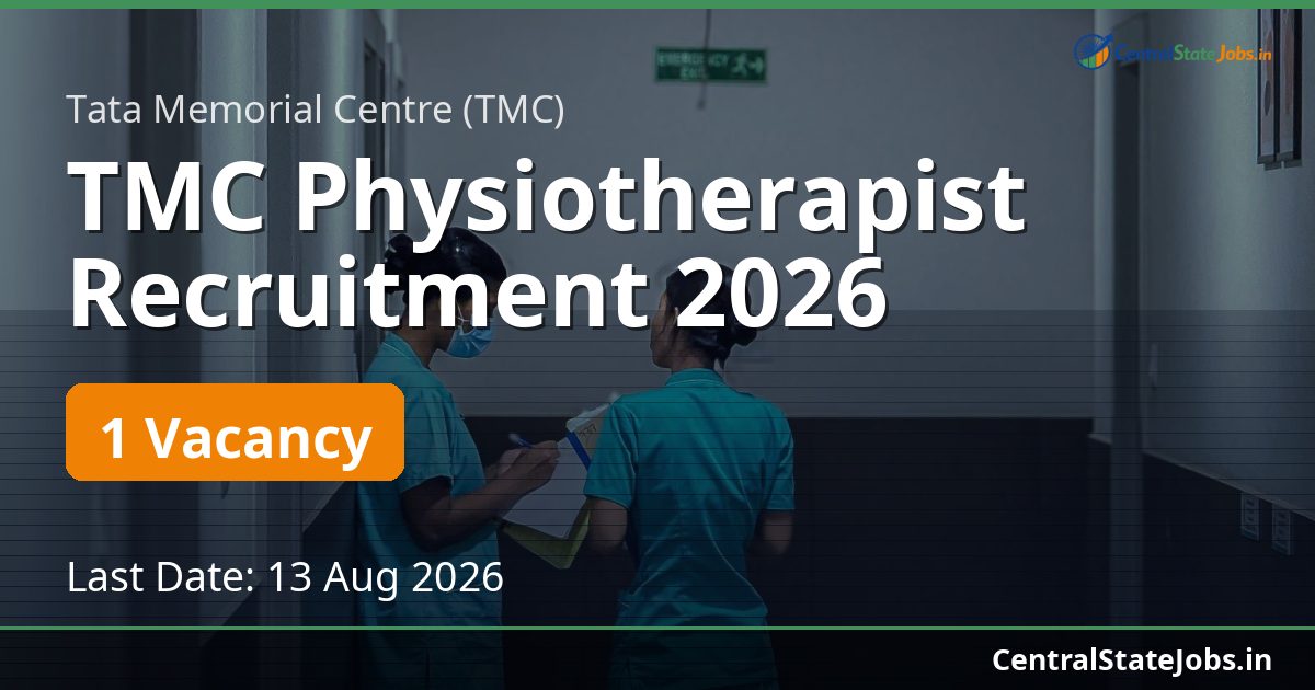 TMC Physiotherapist Recruitment 2026