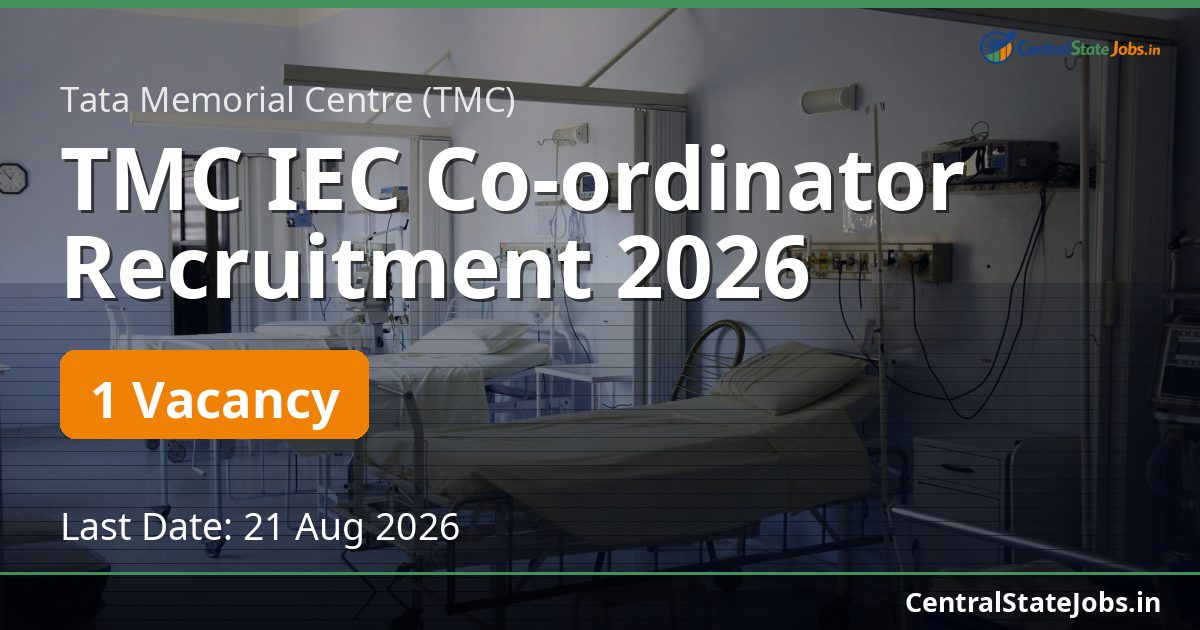 TMC IEC Co-ordinator Recruitment 2026