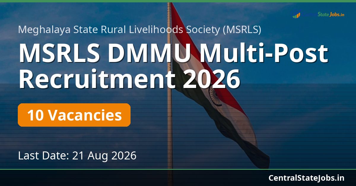 MSRLS DMMU Multi-Post Recruitment 2026