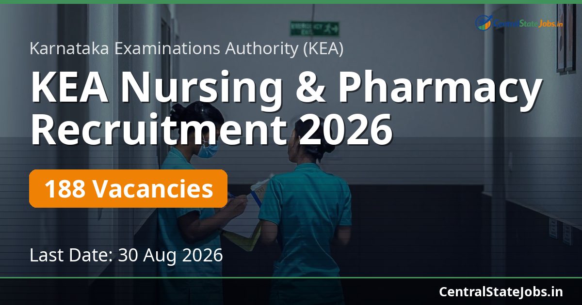 KEA Nursing & Pharmacy Recruitment 2026 — 188 Vacancies