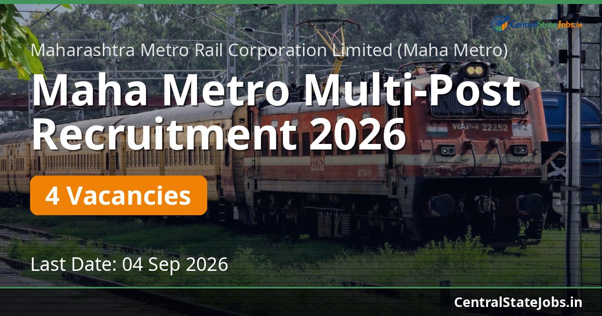 Maha Metro Multi-Post Recruitment 2026
