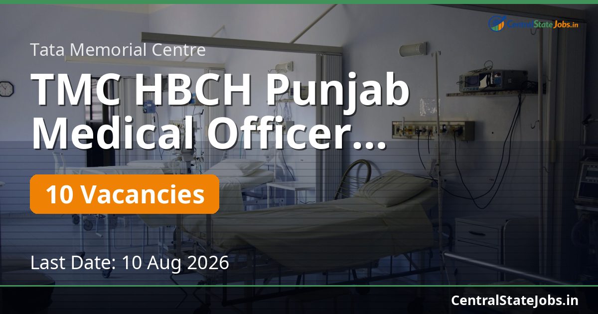 TMC HBCH Punjab Medical Officer Recruitment 2026