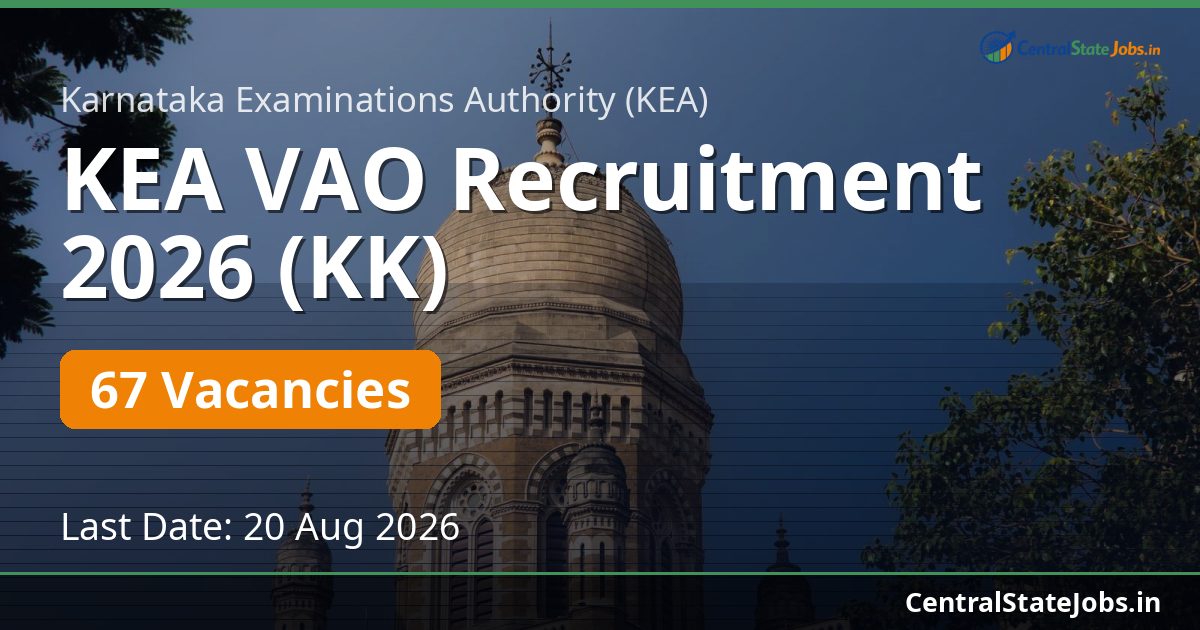 KEA VAO Recruitment 2026 (KK) — 67 Vacancies