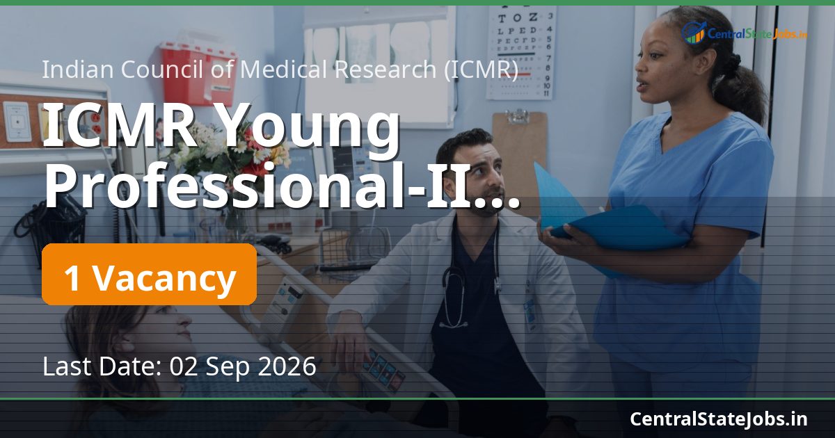 ICMR Young Professional-II Recruitment 2026