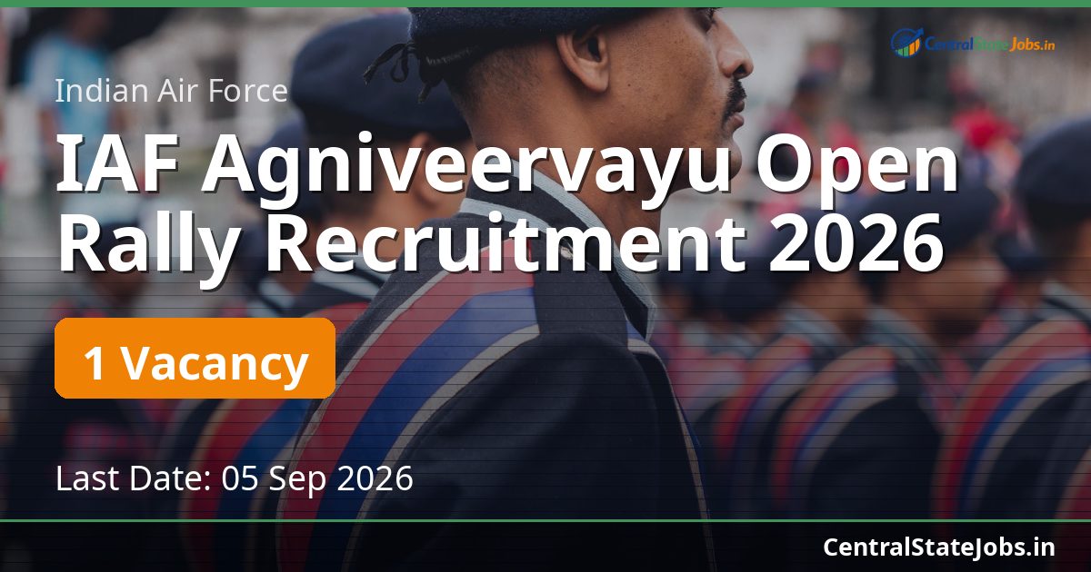 IAF Agniveervayu Open Rally Recruitment 2026