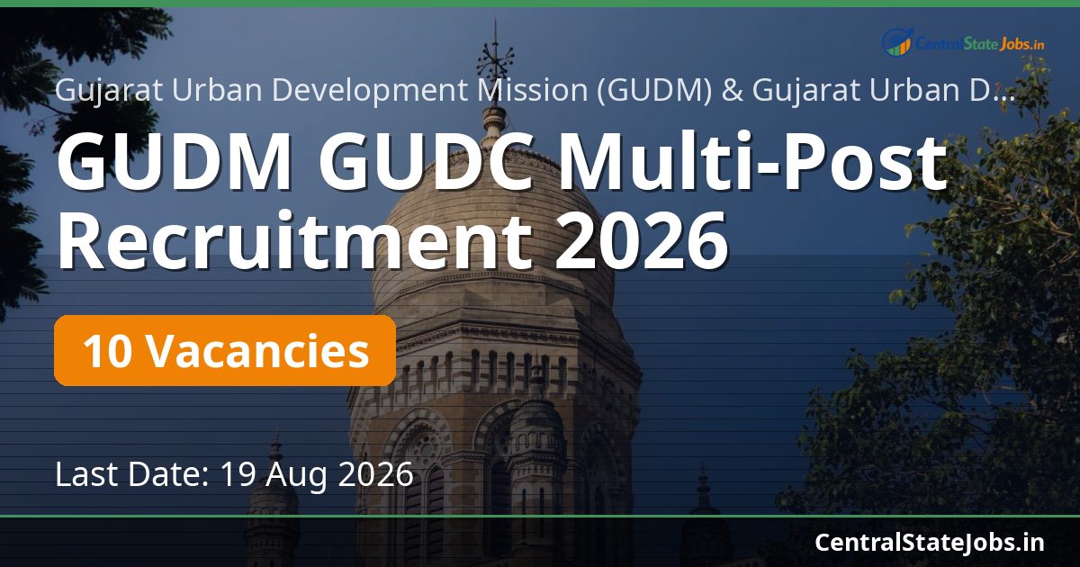 GUDM GUDC Multi-Post Recruitment 2026