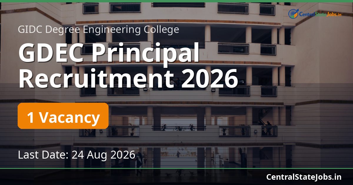 GDEC Principal Recruitment 2026