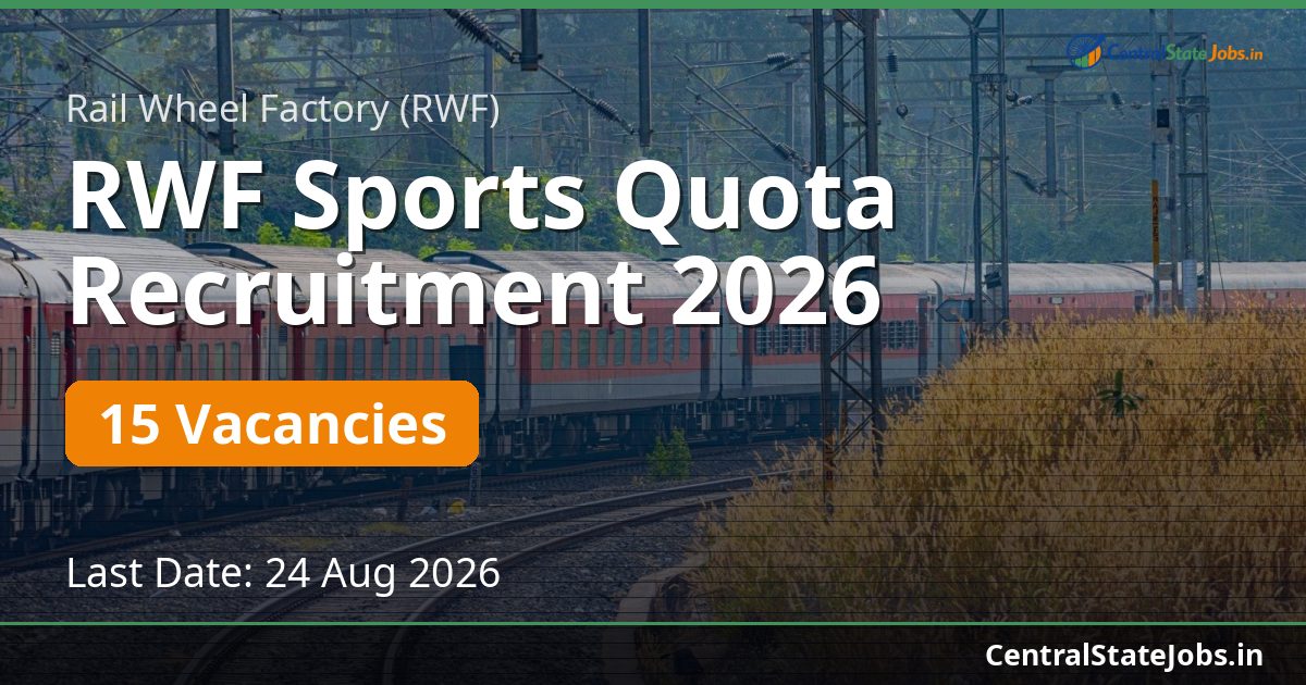 RWF Sports Quota Recruitment 2026