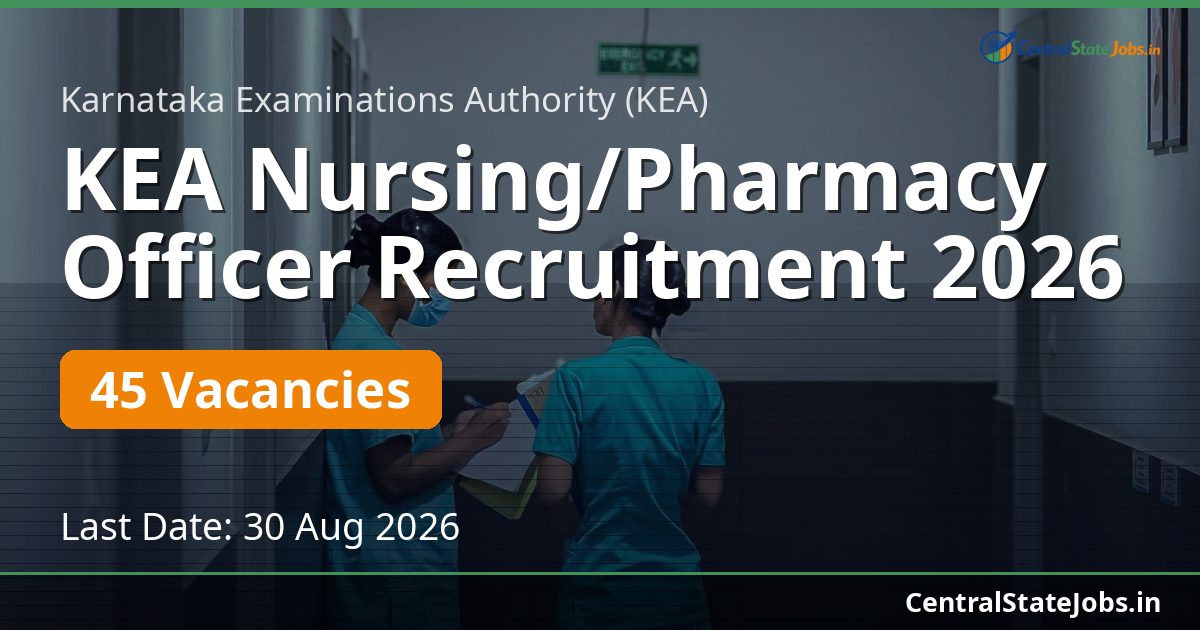 KEA Nursing/Pharmacy Officer Recruitment 2026 — 45 Vacancies