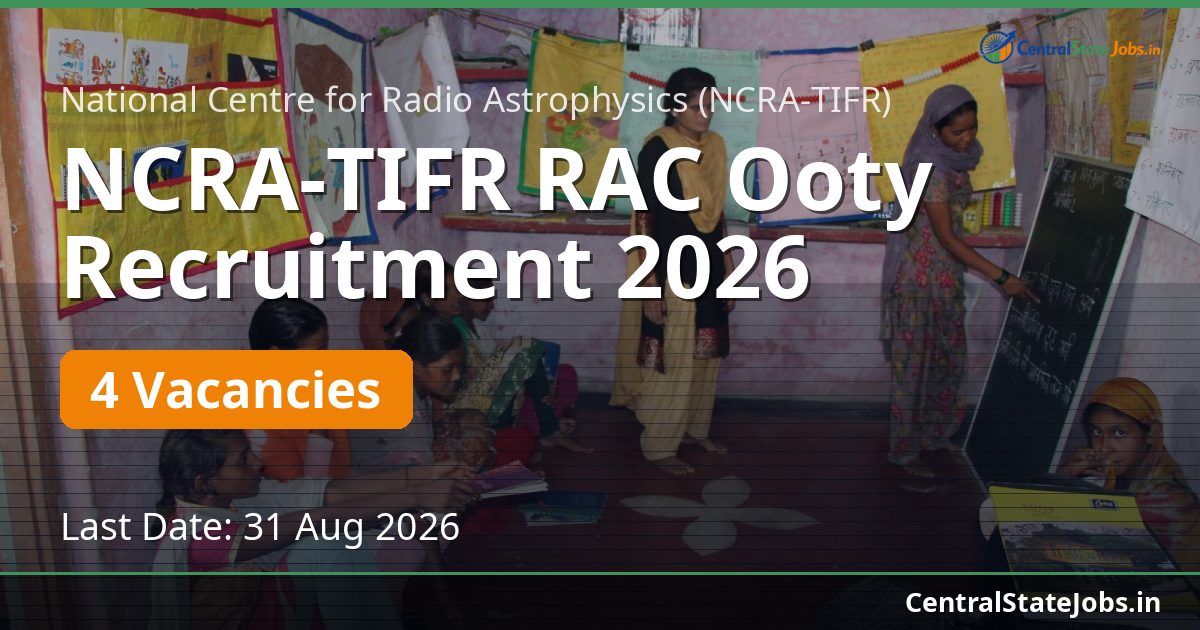 NCRA-TIFR RAC Ooty Recruitment 2026